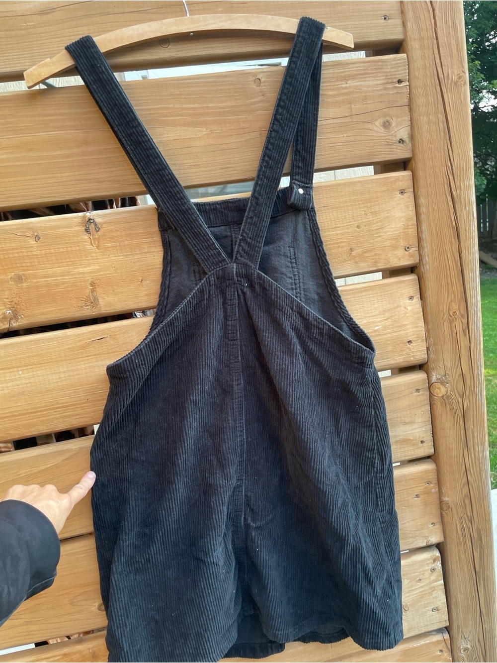 Ardene Black Corduroy Pinafore Romper size small - Picture 6 of 9